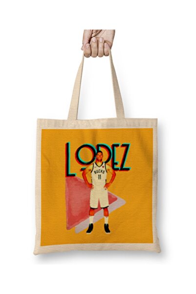 Baskı Dükkanı Brook Lopez Vintage Art - Legend Basketball Gift T-Shirt Torba ...