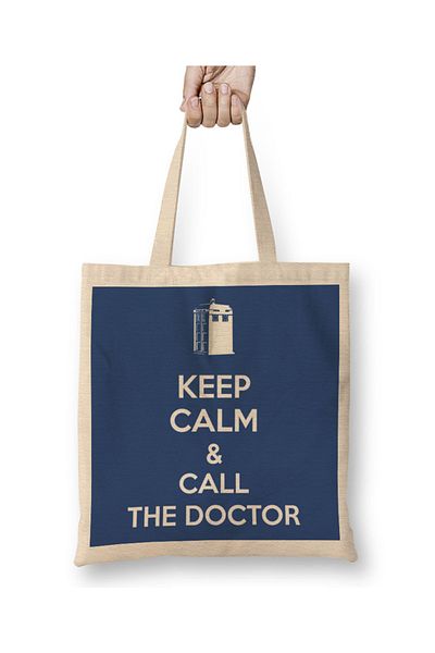 Baskı Dükkanı Μείνετε ήρεμοι και καλέστε τον Doctor Who με μακριά λαβή