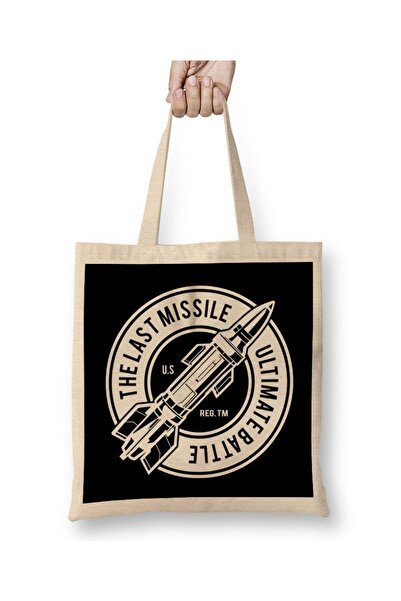 Baskı Dükkanı Poslednja raketna tkanina Torba duga Sa ručkom