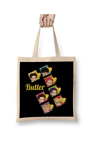 Baskı Dükkanı Bts Butter Chibi Bangtan Članovi Butter Tkanina Torba Duga Sa r...