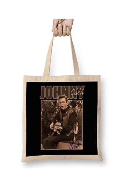 Baskı Dükkanı Johnny Cash Retro Cash Tkanina Torba Duga Sa ručkom
