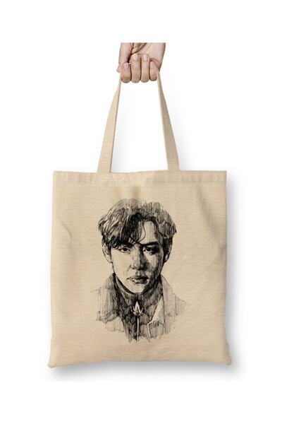 Baskı Dükkanı Bts Kim TaeHyung Spark tkanina Torba dugačka Sa ručkom