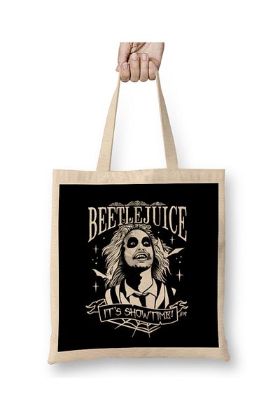 Baskı Dükkanı Beetlejuice 02 υφασμάτινη τσάντα με μακριά λαβή