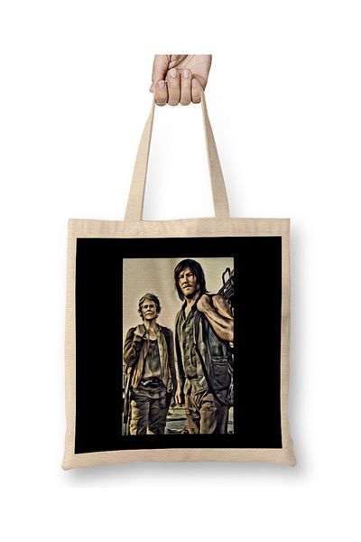 Baskı Dükkanı Carol And Daryl υφασμάτινη τσάντα με μακριά λαβή