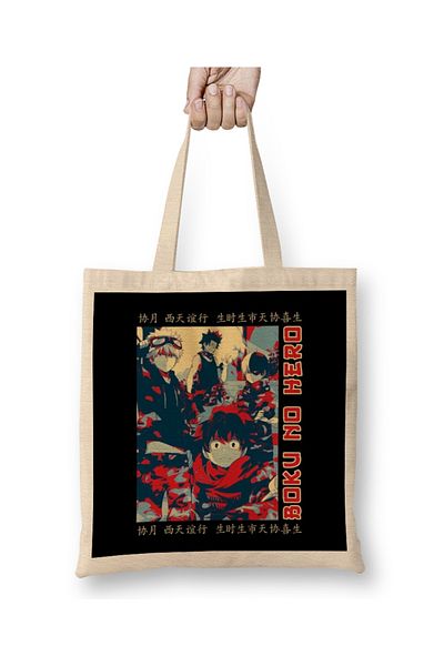 Baskı Dükkanı Υφασμάτινη τσάντα My Hero Academia 08 με μακριά λαβή
