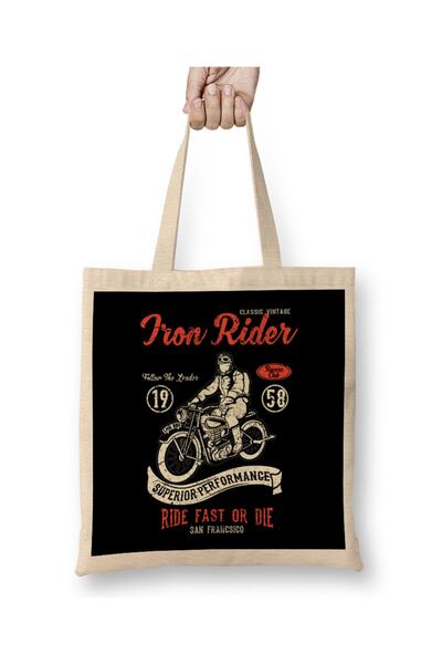 Baskı Dükkanı Motocikl eIron Rider Racers Club Tkanina Torba Duga Sa ručkom