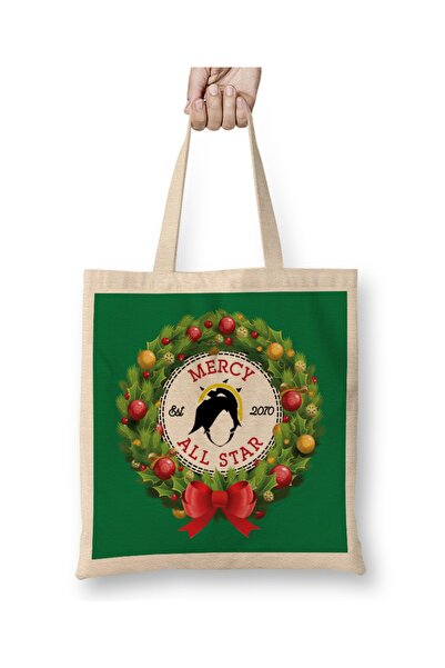 Baskı Dükkanı Božićni All Star Overwatch Mercy venac od tkanine Torba dug Sa ...