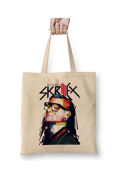 Baskı Dükkanı Skrillex Pop Art υφασμάτινη τσάντα με μακριά λαβή