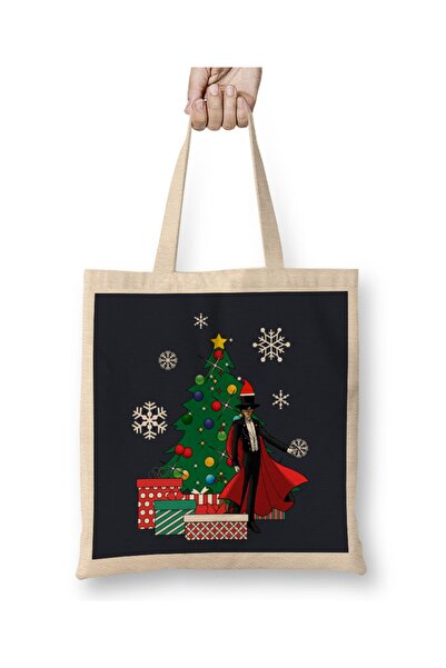 Baskı Dükkanı Maska od smokinga oko božićnog drvca Sailor Moon tkanina Torba ...