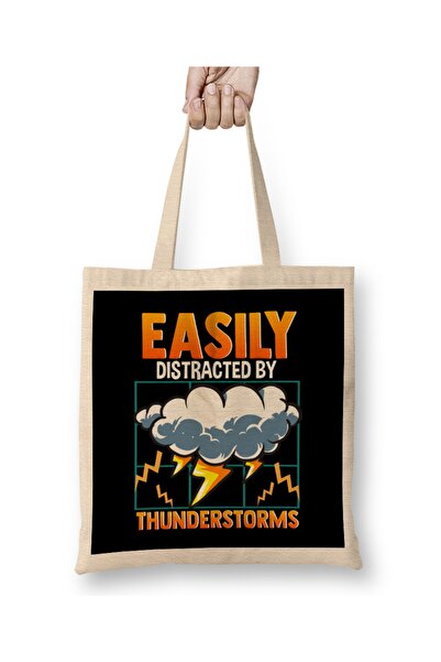 Baskı Dükkanı Lako se ometam zbog oluja, tkanina za lov na oluje Torba duga S...