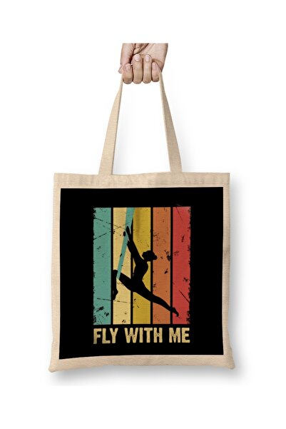 Baskı Dükkanı Retro Fly With Me Aerial Silk Aerialist Acrobat Akrobatska tkan...