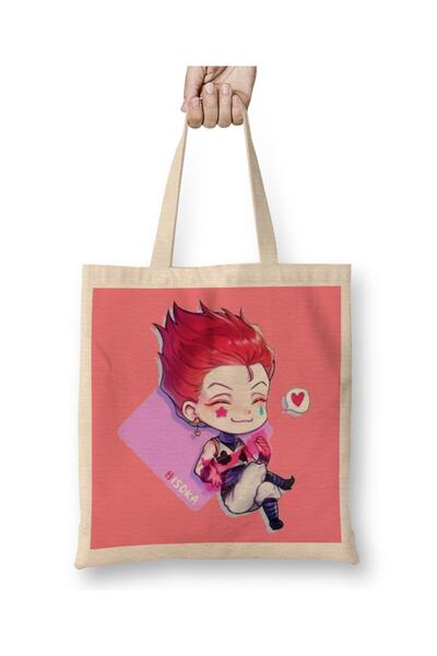 Baskı Dükkanı Chibi Hisoka tkanina Torba duga Sa ručkom