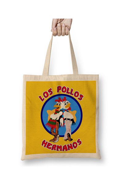 Baskı Dükkanı Logo Los Pollos Hermanos De la rupere Geanta de pânză Bad Mâner lung