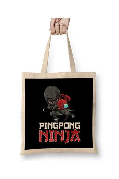 Baskı Dükkanı Pingpong Ninja Stolni Tenis Pingpong Igračka Tkanina Torba Duga...