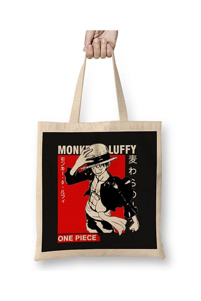 Baskı Dükkanı Luffy One Piece 06 υφασμάτινη τσάντα μακριά λαβή