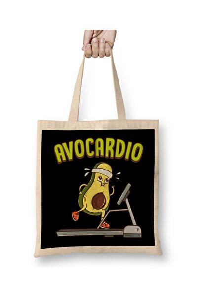 Baskı Dükkanı Avocardio Avocado Cardio Pun Trčanje Vežba Teretana Odeća Torba...