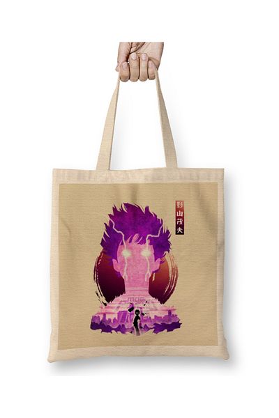 Baskı Dükkanı Mob Psycho 100 01 υφασμάτινη τσάντα μακριά λαβή