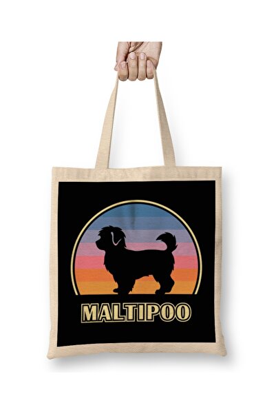 Baskı Dükkanı Maltipoo mama Maltipoo vintage krpa za pse sa zalaskom sunca To...