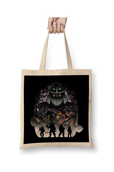 Baskı Dükkanı Nindža zlikovci, tkanina Torba duga Sa ručkom