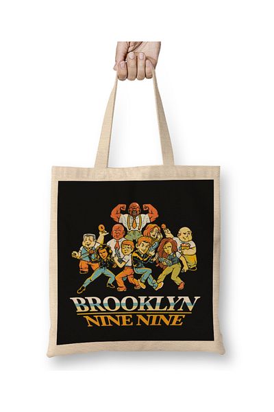 Baskı Dükkanı Geantă din pânză Brooklyn 99 Nine Nine cu mâner lung
