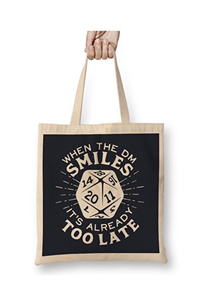 Baskı Dükkanı Kada se DM osmehne, već je prekasno majica Torba duga Sa ručkom