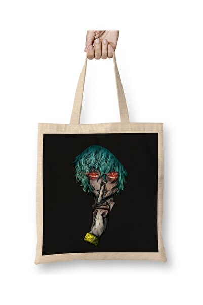 Baskı Dükkanı Boku No Hero Academia Shigaraki Tomura Tkanina Torba Duga Sa ru...