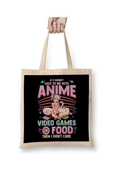 Baskı Dükkanı Slatka anime devojka igračka, smešna kawaii japanska manga torb...