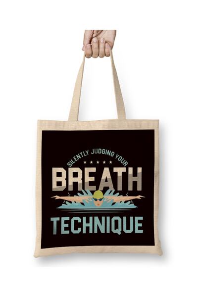 Baskı Dükkanı Breath Technique Swimmer Swimming Pool Freestyle Swim Coach υφα...