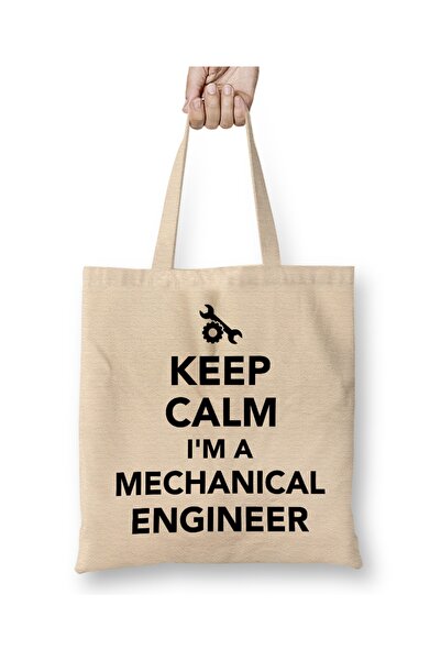 Baskı Dükkanı Ja sam mašinski inženjer 010 Tkanina Torba Duga Sa ručkom