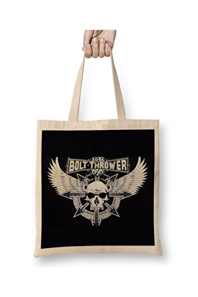 Baskı Dükkanı Logo za bacanje klinova 04 Tkanina Torba Dugačka Sa ručkom