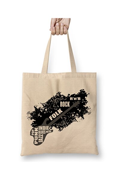 Baskı Dükkanı Bas gitara, bas i stilovi, tkanina Torba duga Sa ručkom