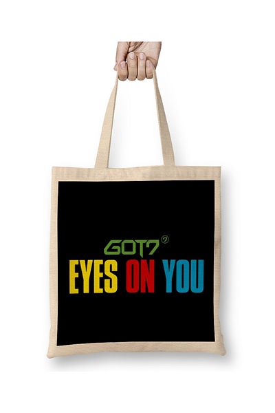 Baskı Dükkanı Υφασμάτινη τσάντα Got7 Eyes on You με μακριά λαβή
