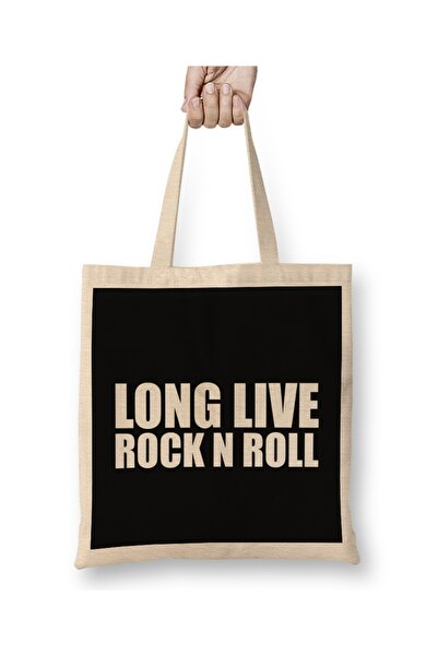 Baskı Dükkanı Živi Rock N' Roll Cloth Torba Long Sa ručkom