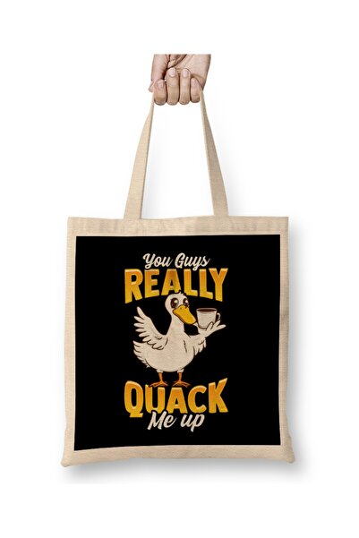 Baskı Dükkanı Slatka i smešna majica sa igračkom reči "You guys really quack ...