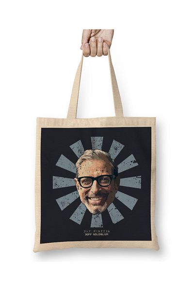 Baskı Dükkanı Ρετρό ιαπωνική υφασμάτινη τσάντα Jeff Goldblum με μακριά λαβή