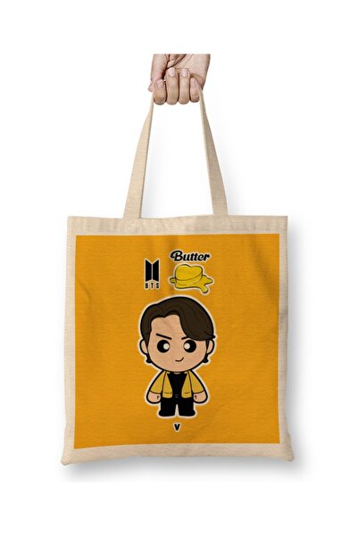 Baskı Dükkanı حقيبة Bts Taehyung V Butter Version في Minime Style Tote Bag ذا...
