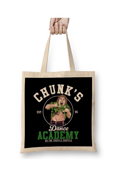 Baskı Dükkanı Chunk's Dance Academy The Goonies Geantă de pânză cu mâner lung