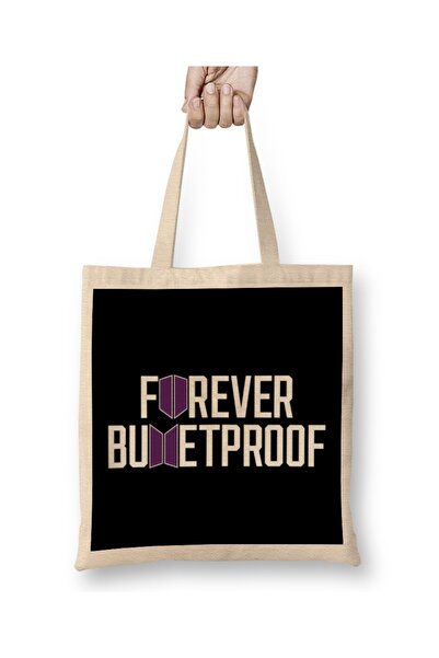 Baskı Dükkanı Bts Army Forever neprobojna tkanina Torba duga Sa ručkom