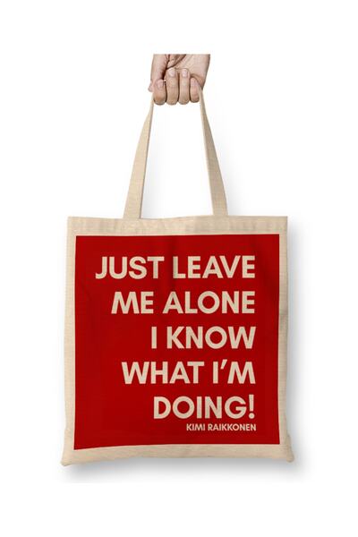 Baskı Dükkanı Samo me ostavi na miru, znam šta radim, tkanina Torba duga Sa r...