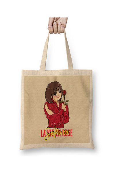 Baskı Dükkanı Υφασμάτινη τσάντα Sakura La Vie En Rose Miyawaki Sakura με μακριά λαβή