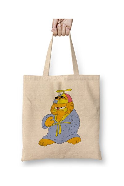 Baskı Dükkanı Garfield Whoopty Doo tkanina Torba duga Sa ručkom