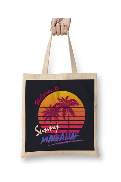 Baskı Dükkanı Dobrodošli u Sunny Magaluf Cloth Torba Long Sa ručkom