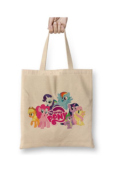 Baskı Dükkanı My Little Pony Birthday 01 Geantă din pânză cu mâner lung
