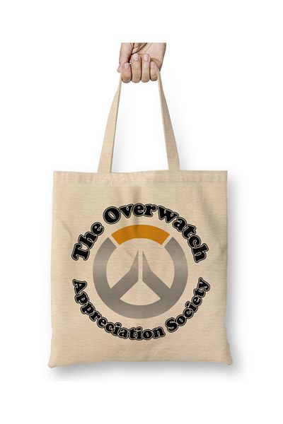 Baskı Dükkanı Υφασμάτινη τσάντα Overwatch Appreciation Society με μακριά λαβή