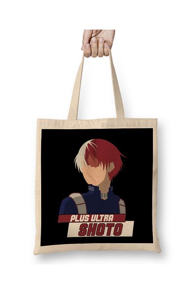 Baskı Dükkanı Shoto Todoroki My Hero Academia 04 υφασμάτινη τσάντα μακριά λαβή