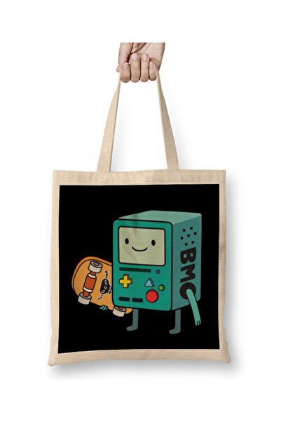 Baskı Dükkanı Slatka tkanina Adventure Time Bmo 02 Torba duga Sa ručkom