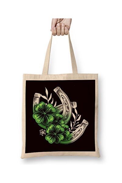 Baskı Dükkanı Potkova Srećni Dričica Dan Svetog Patrika Irska Irska Tkanina T...