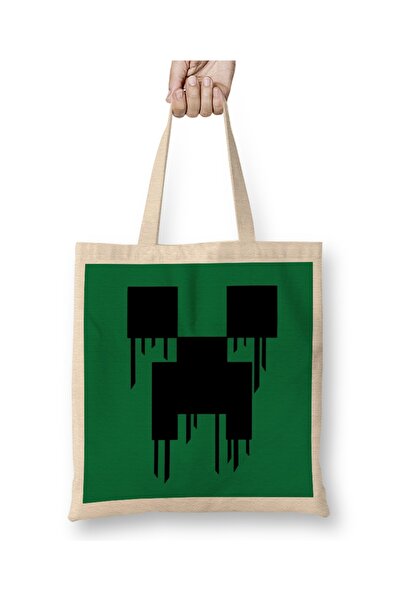 Baskı Dükkanı Topljiva Creeper tkanina Torba duga Sa ručkom