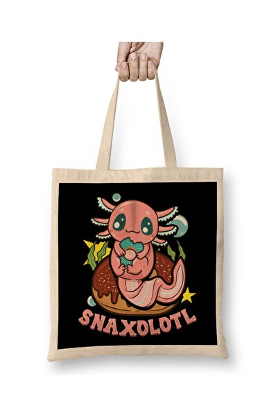 Baskı Dükkanı Slatki i smešni Snaxolotl Preslatki grickalica Axolotl Tkanina ...