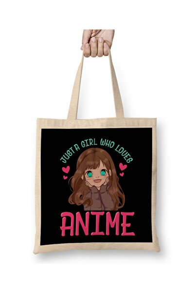 Baskı Dükkanı Slatka i smešna Samo devojka koja voli anime i manga, tkanina T...